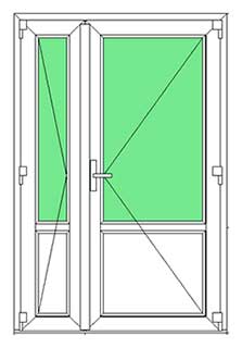 входная дверь ПВХ из 2 створок